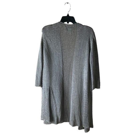 Angel Apparel Tunic Cardigan Knitted Open Front Womens Sz XL 3/4 Sleeves Sweater - Picture 4 of 6